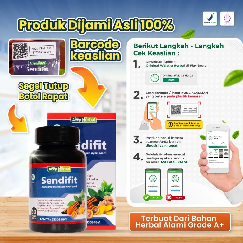 Obat Herbal Saraf Kejepit - Tampak Belakang